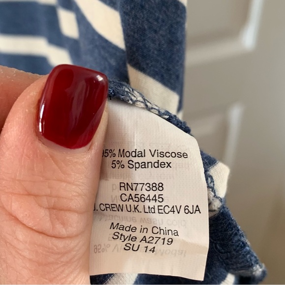 J. Crew modal and viscose blue and white striped maxi dress - Picture 5 of 7